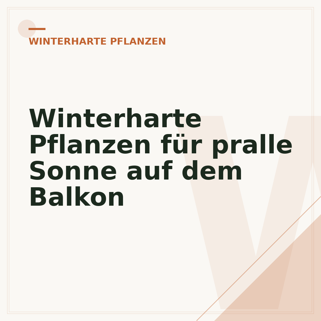 Winterharte Pflanzen für pralle Sonne auf dem Balkon