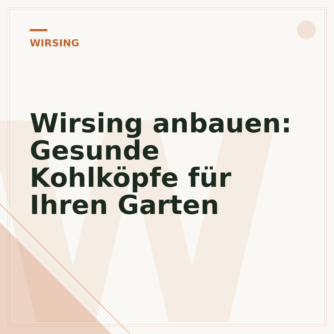 Wirsing anbauen: Gesunde Kohlköpfe für Ihren Garten