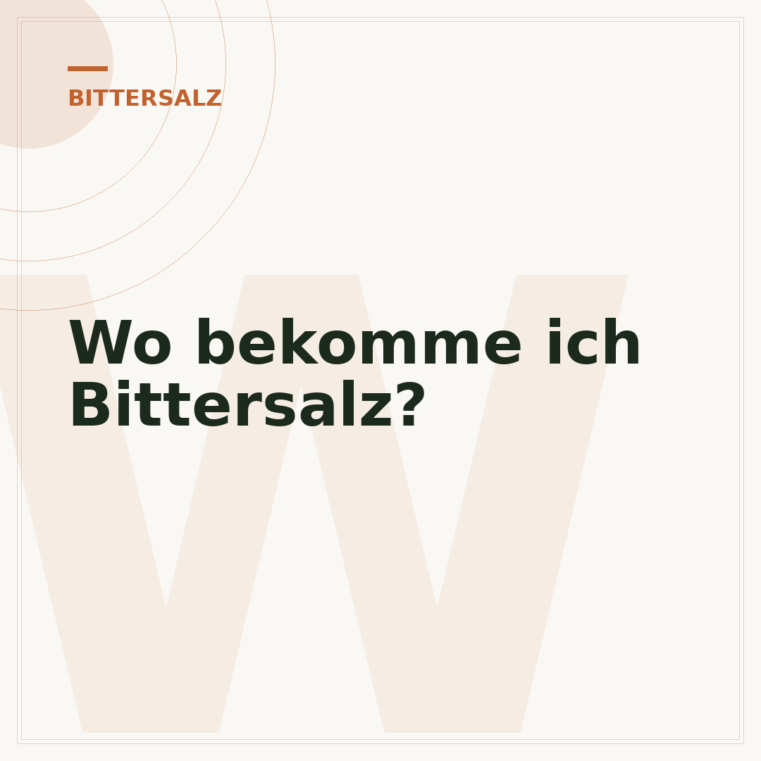 Wo bekomme ich Bittersalz?