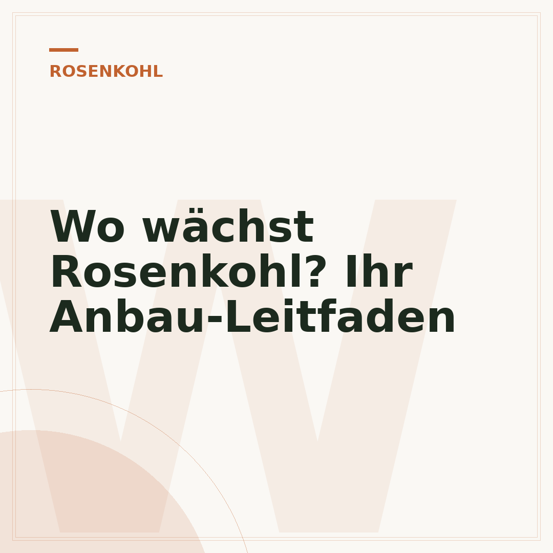 Wo wächst Rosenkohl? Ihr Anbau-Leitfaden