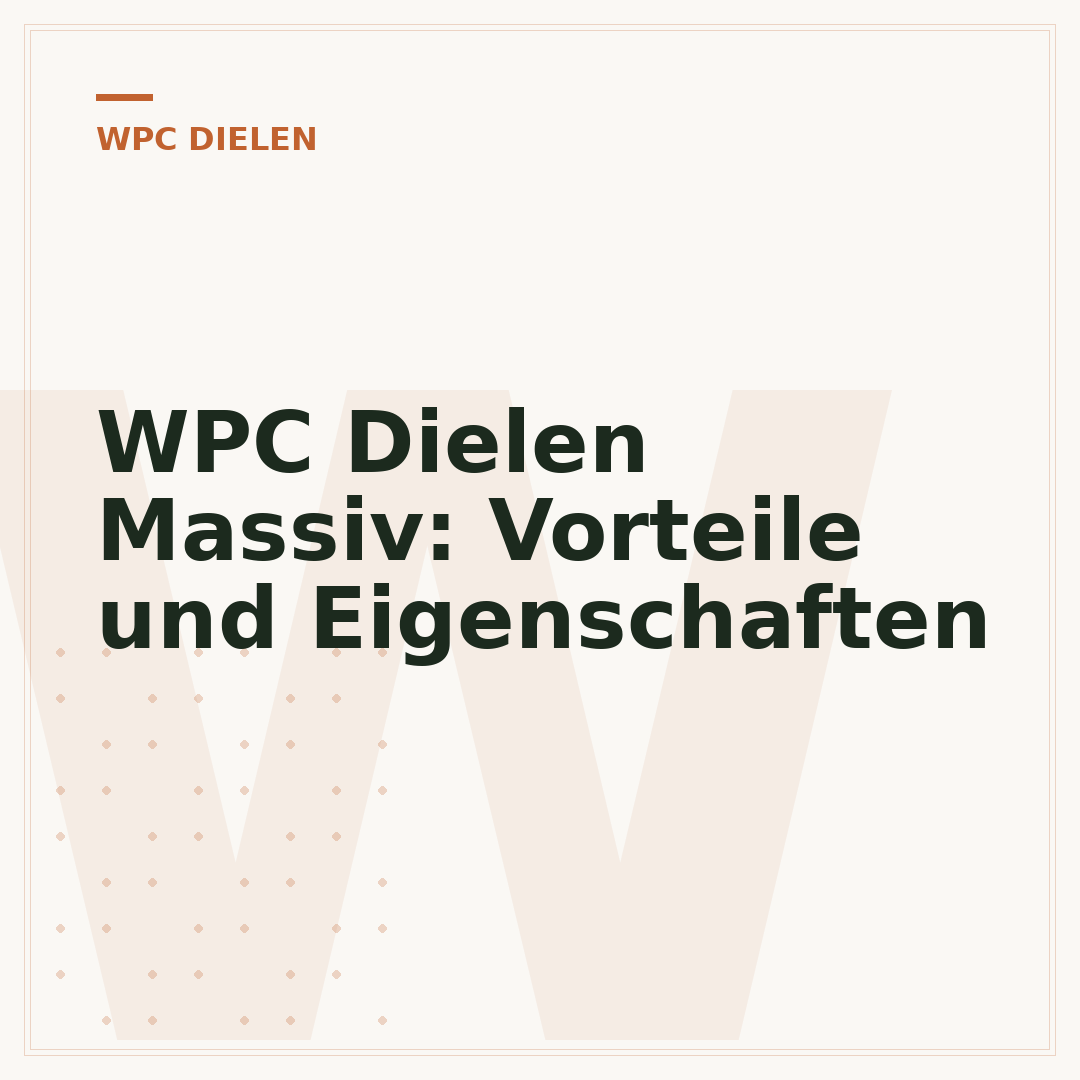 WPC Dielen Massiv: Vorteile und Eigenschaften