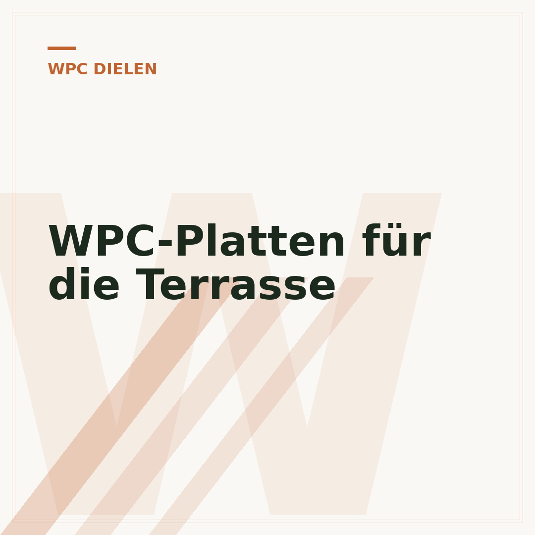 WPC-Platten für die Terrasse