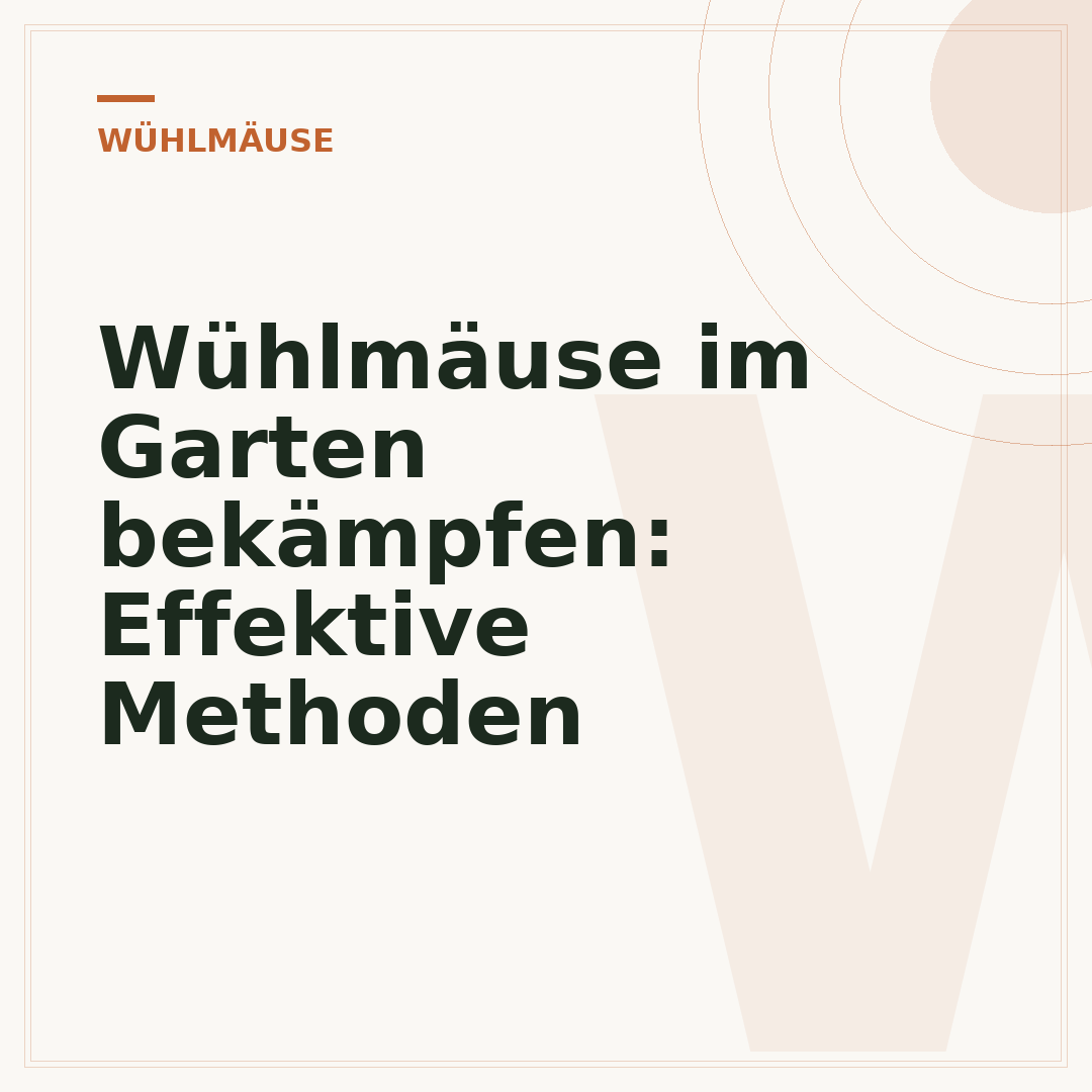 Wühlmäuse im Garten bekämpfen: Effektive Methoden