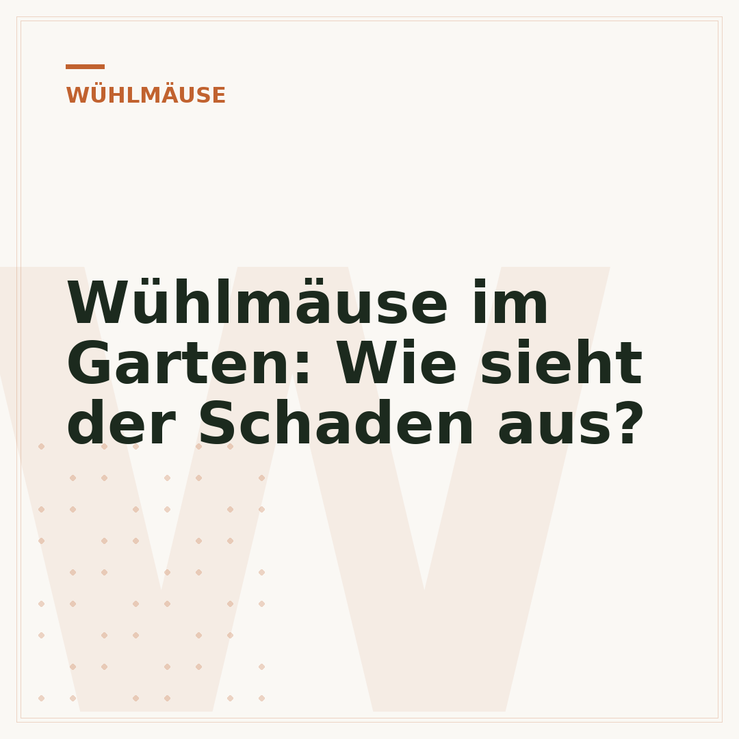 Wühlmäuse im Garten: Wie sieht der Schaden aus?