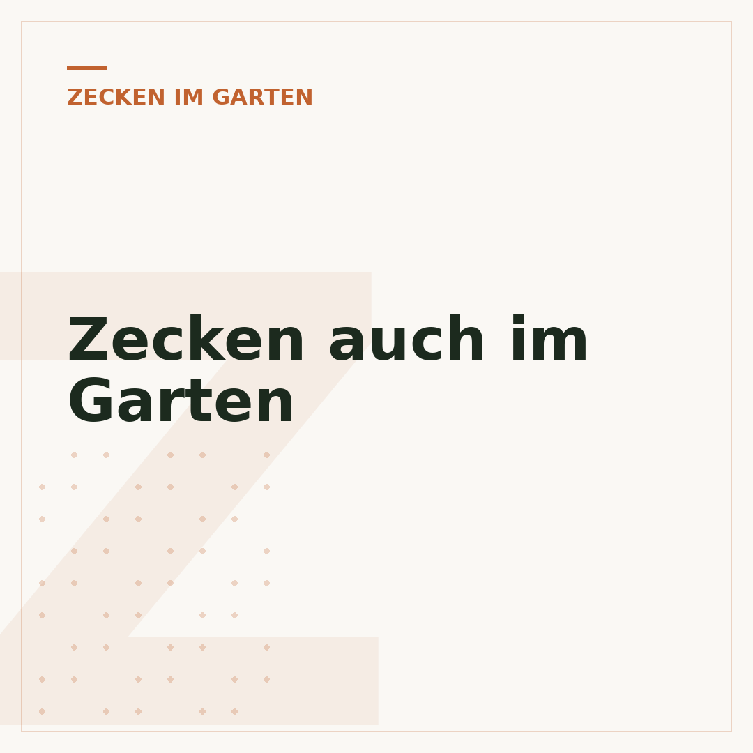 Zecken auch im Garten