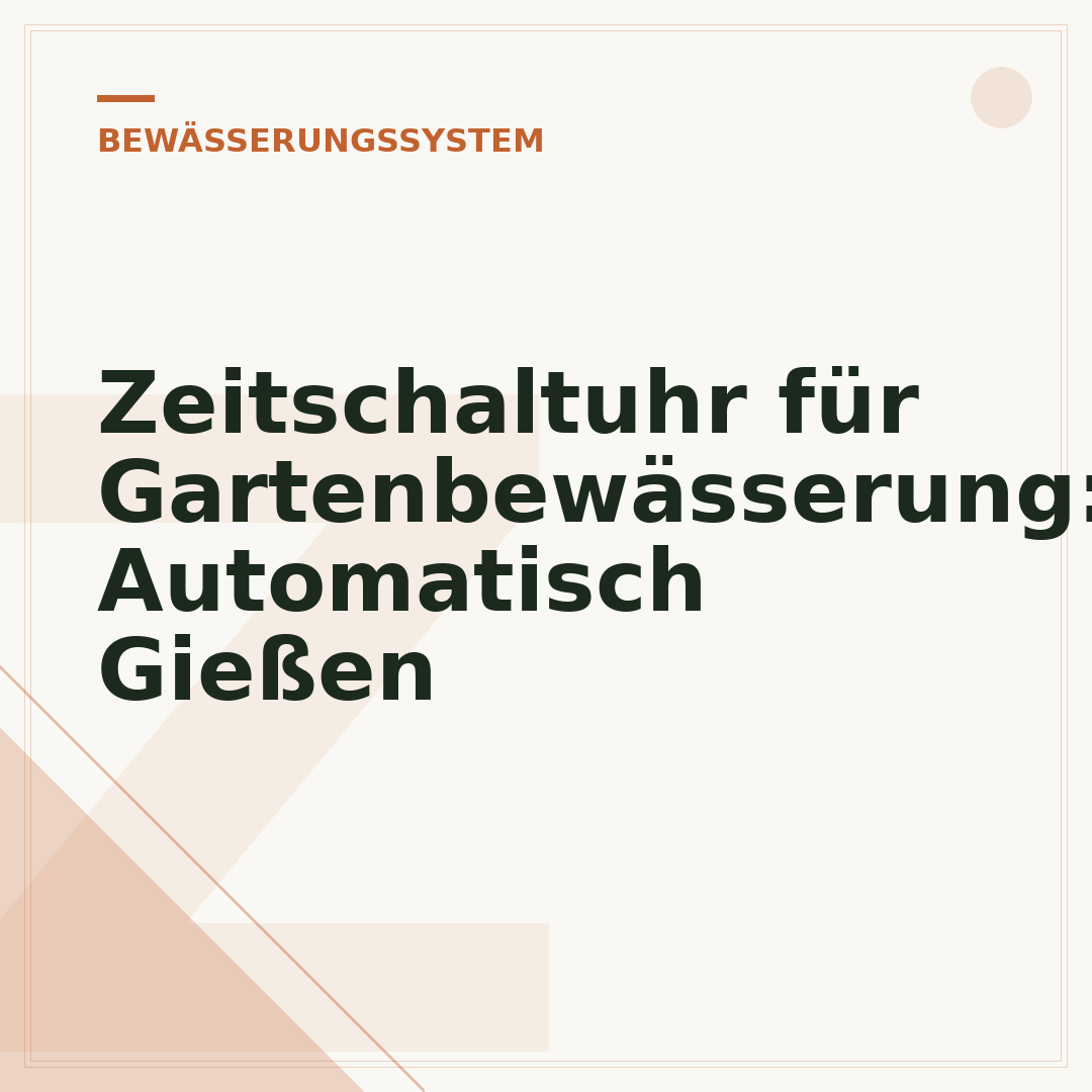 Zeitschaltuhr für Gartenbewässerung: Automatisch Gießen