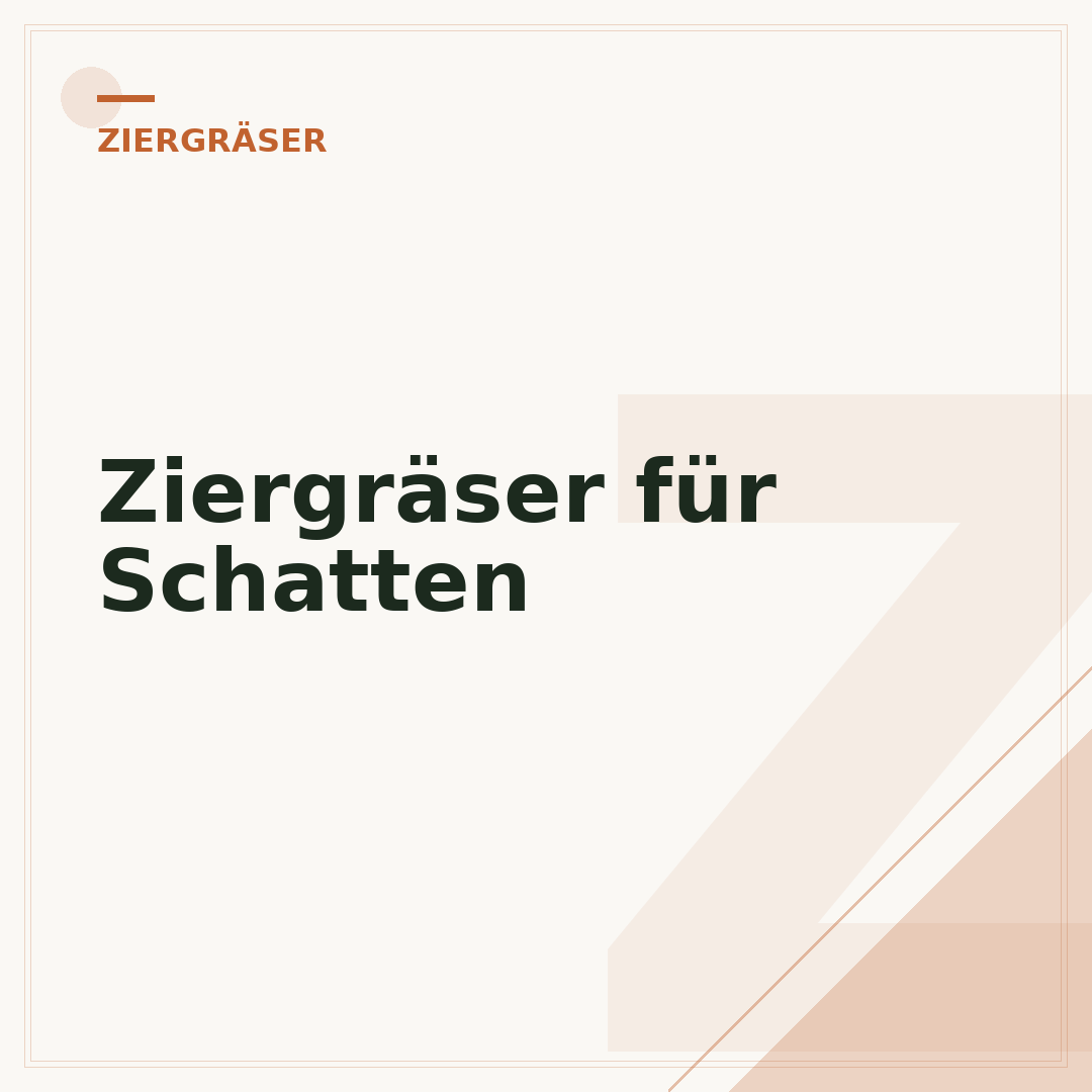 Ziergräser für Schatten