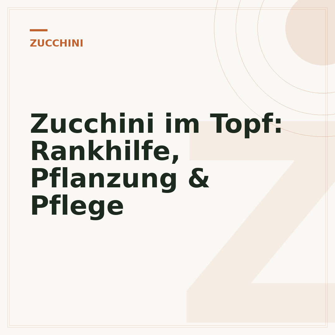 Zucchini im Topf: Rankhilfe, Pflanzung & Pflege